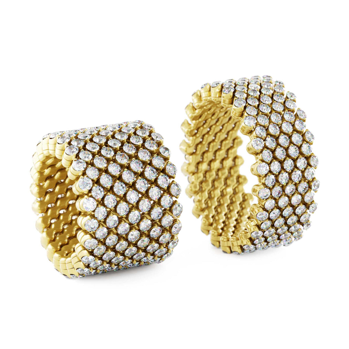 Serafino Consoli Brevetto Multi-Size Ring - RMS 9F2 YG WD (WD) aus Gelbgold mit Diamant