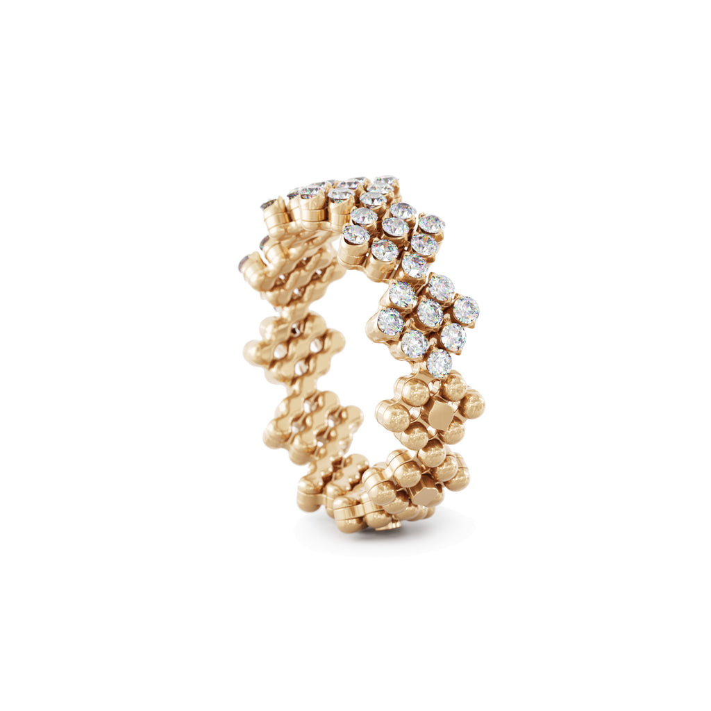 Serafino Consoli Brevetto Multi-Size Ring - RMS FL H2 RG WD (WD) aus Roségold mit Diamant