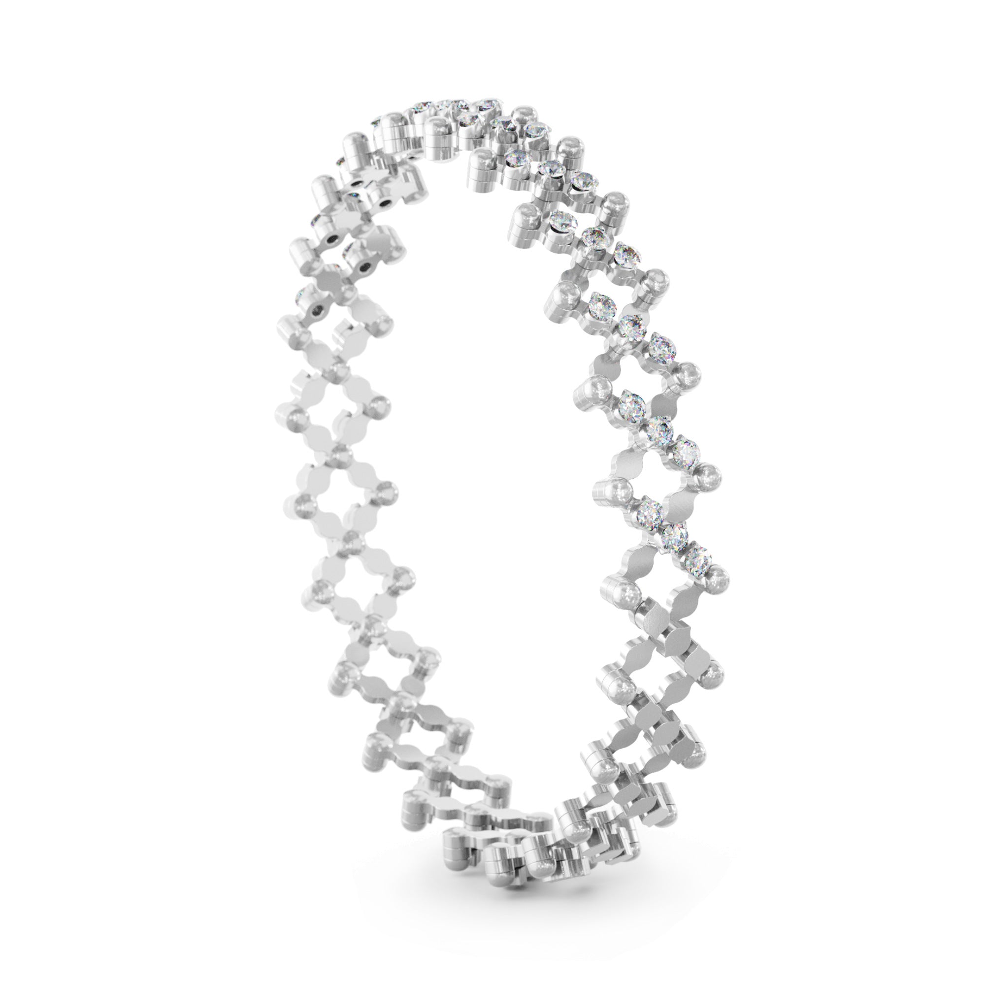 Serafino Consoli Brevetto Multi-Size Ring - S.RB 5HM4 WG WD (WD) aus Weißgold mit Diamant