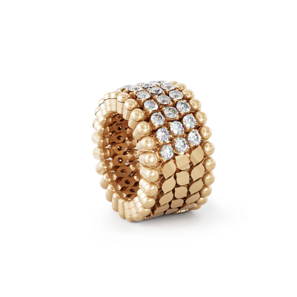 Serafino Consoli Brevetto Multi-Size Ring - S.RB 5HMI4 RG WD (WD) aus Roségold mit Diamant