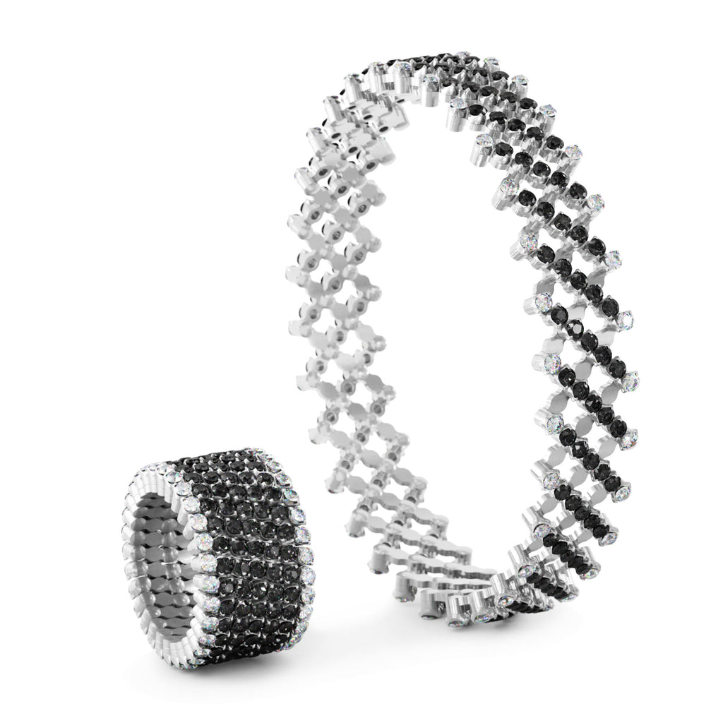 Serafino Consoli Brevetto Multi-Size Ring - S.RB 7F2 WG WD BD (BD) aus Weißgold mit Diamant