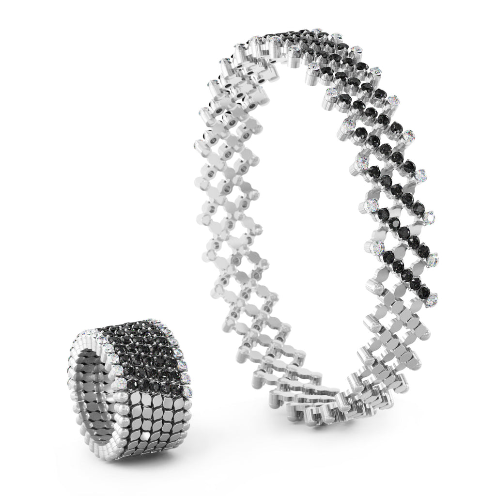 Serafino Consoli Brevetto Multi-Size Ring - S.RB 7H2 WG WD BD (BD) aus Weißgold mit Diamant