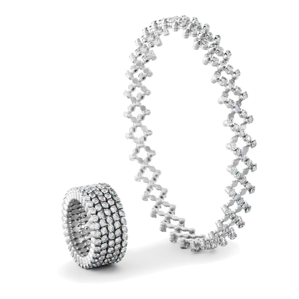 Serafino Consoli Brevetto Multi-Size Ring und Armband - S.RB 5F2 WG WD (WD) aus Weißgold mit Diamant