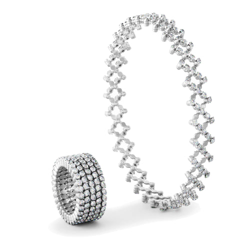 Serafino Consoli Brevetto Multi-Size Ring und Armband - S.RB 5F2 WG WD (WD) aus Weißgold mit Diamant