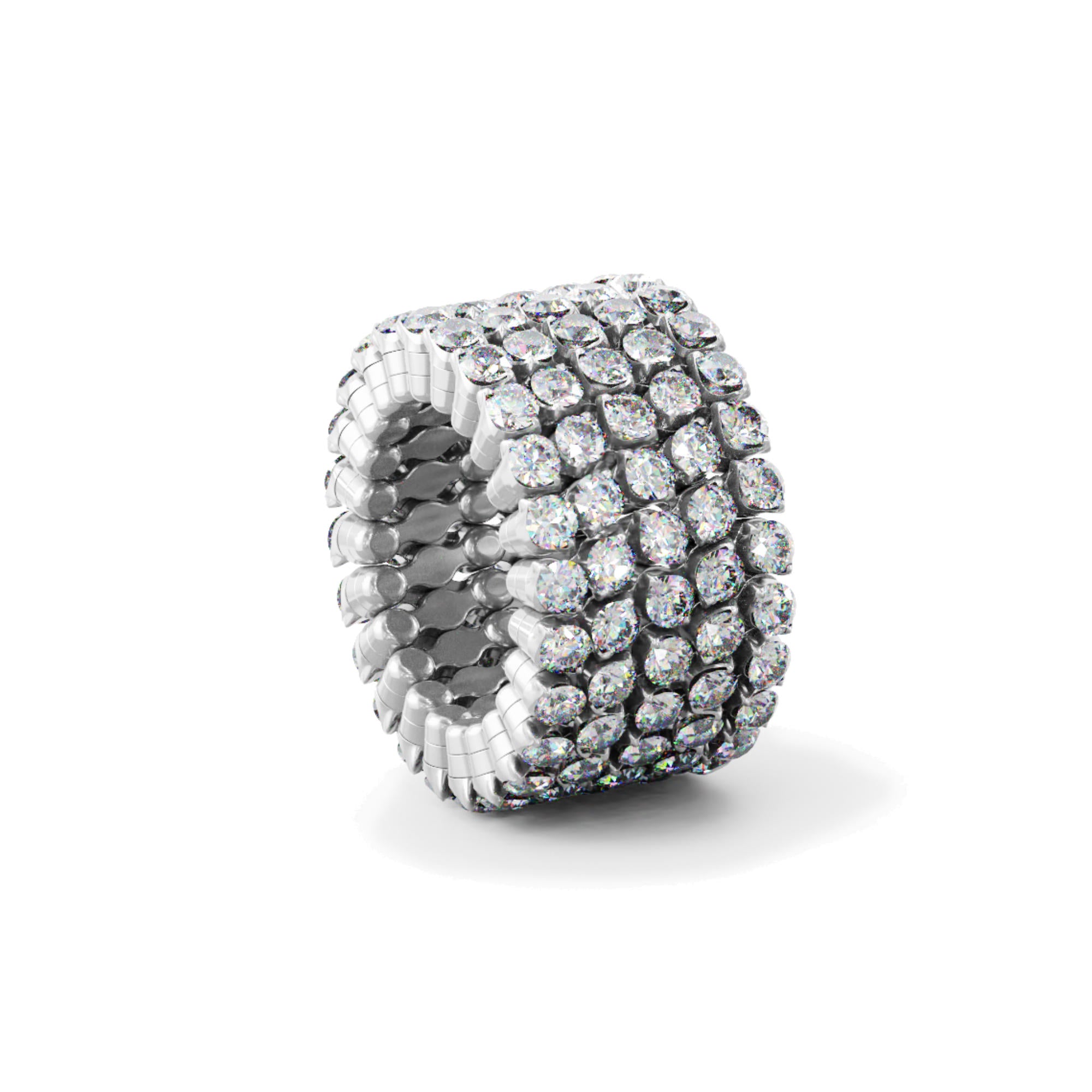 Serafino Consoli Brevetto Multi-Size Ring und Armband - S.RB 5F4 WG WD (WD) aus Weißgold mit Diamant