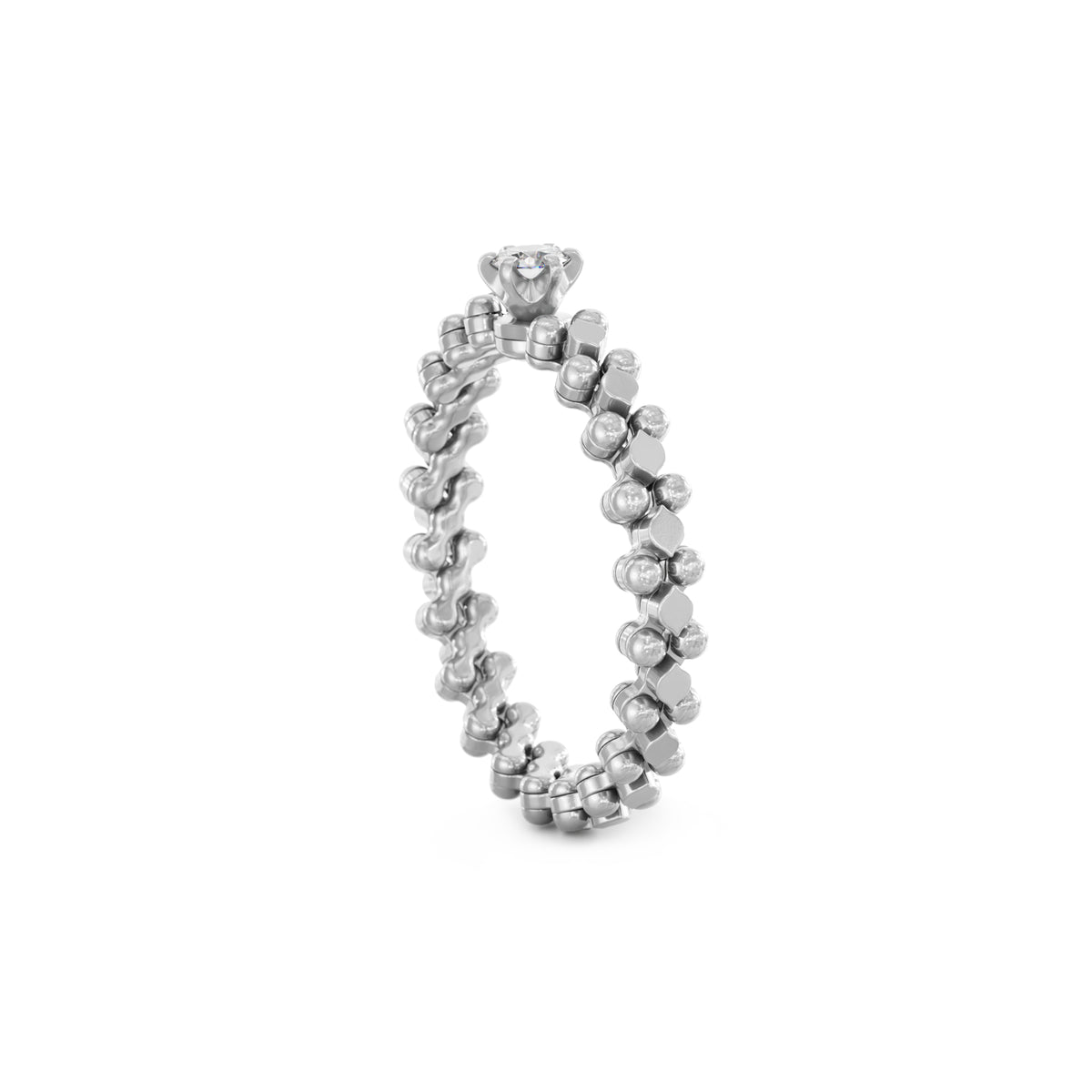 Serafino Consoli Brevetto Solitaire Multi-Size Ring - RMS SL WD 030 3N2 WG (WG) aus Weißgold mit Diamant