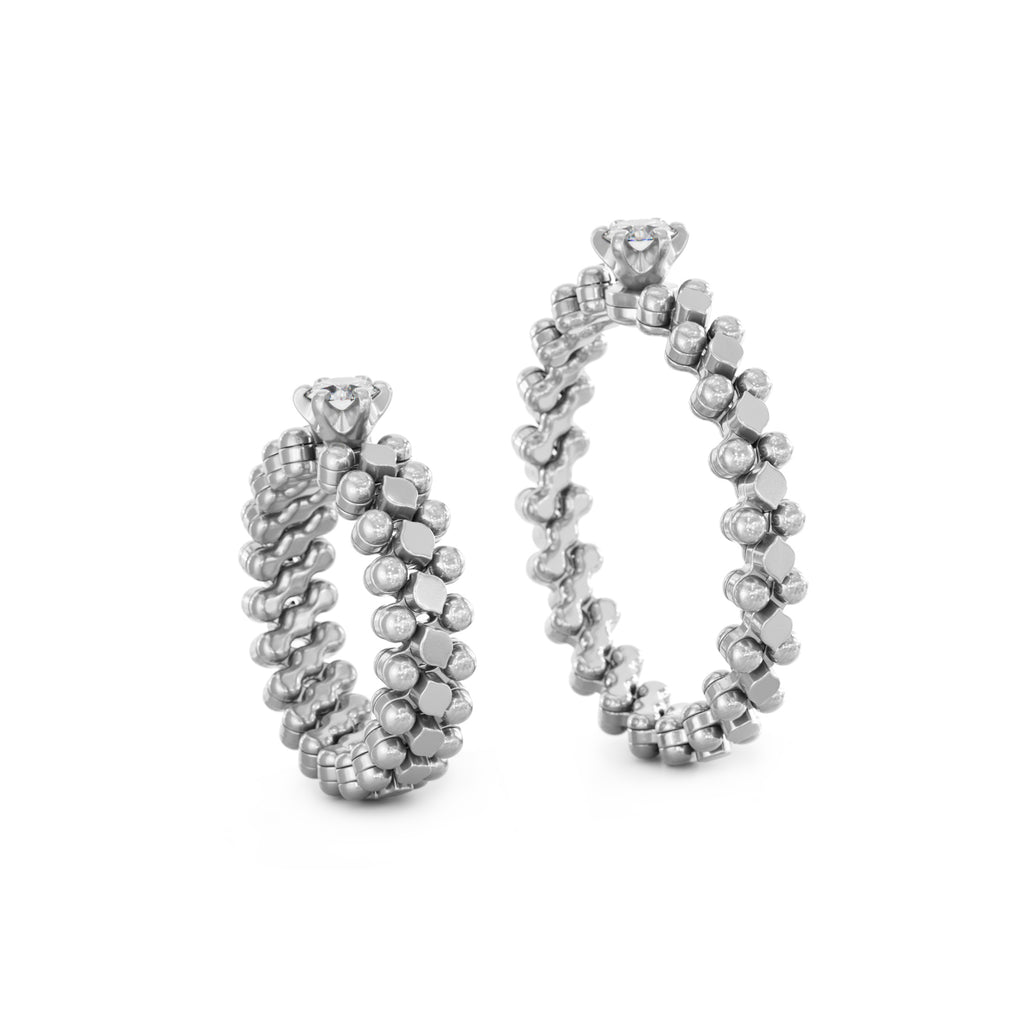 Serafino Consoli Brevetto Solitaire Multi-Size Ring - RMS SL WD 030 3N2 WG (WG) aus Weißgold mit Diamant