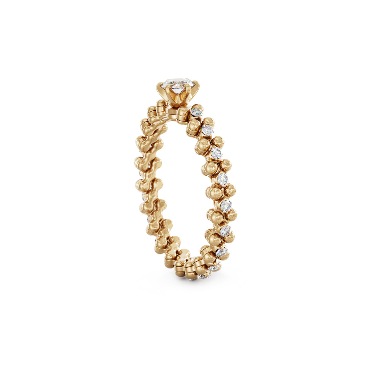 Serafino Consoli Brevetto Solitaire Multi-Size Ring - RMS SL WD 050 3M2 RG WD (WD) aus Roségold mit Diamant