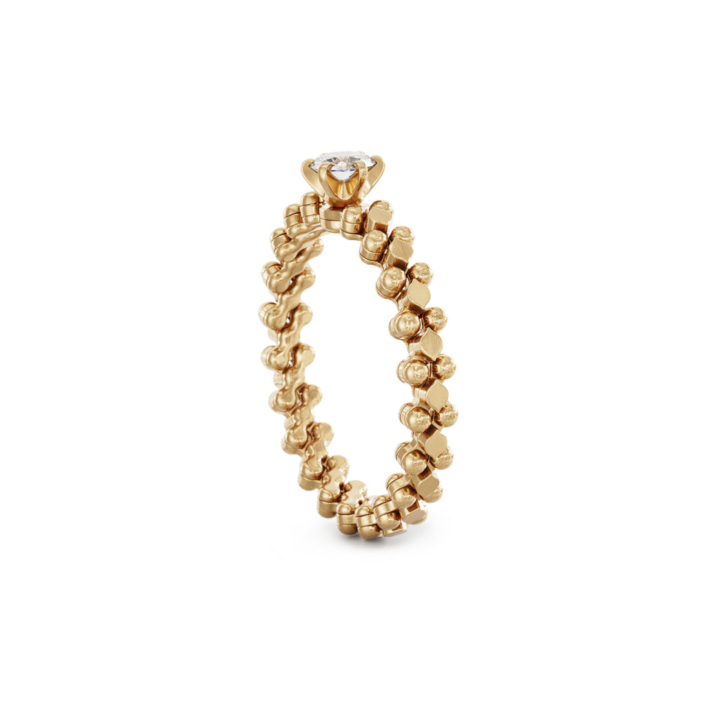 Serafino Consoli Brevetto Solitaire Multi-Size Ring - RMS SL WD 050 3N2 RG (RG) aus Roségold mit Diamant