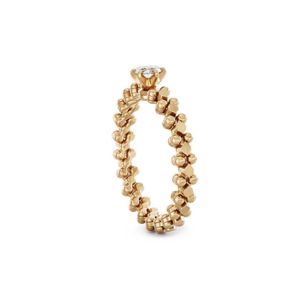 Serafino Consoli Brevetto Solitaire Multi-Size Ring - RMS SL WD 050 3N2 RG (RG) aus Roségold mit Diamant