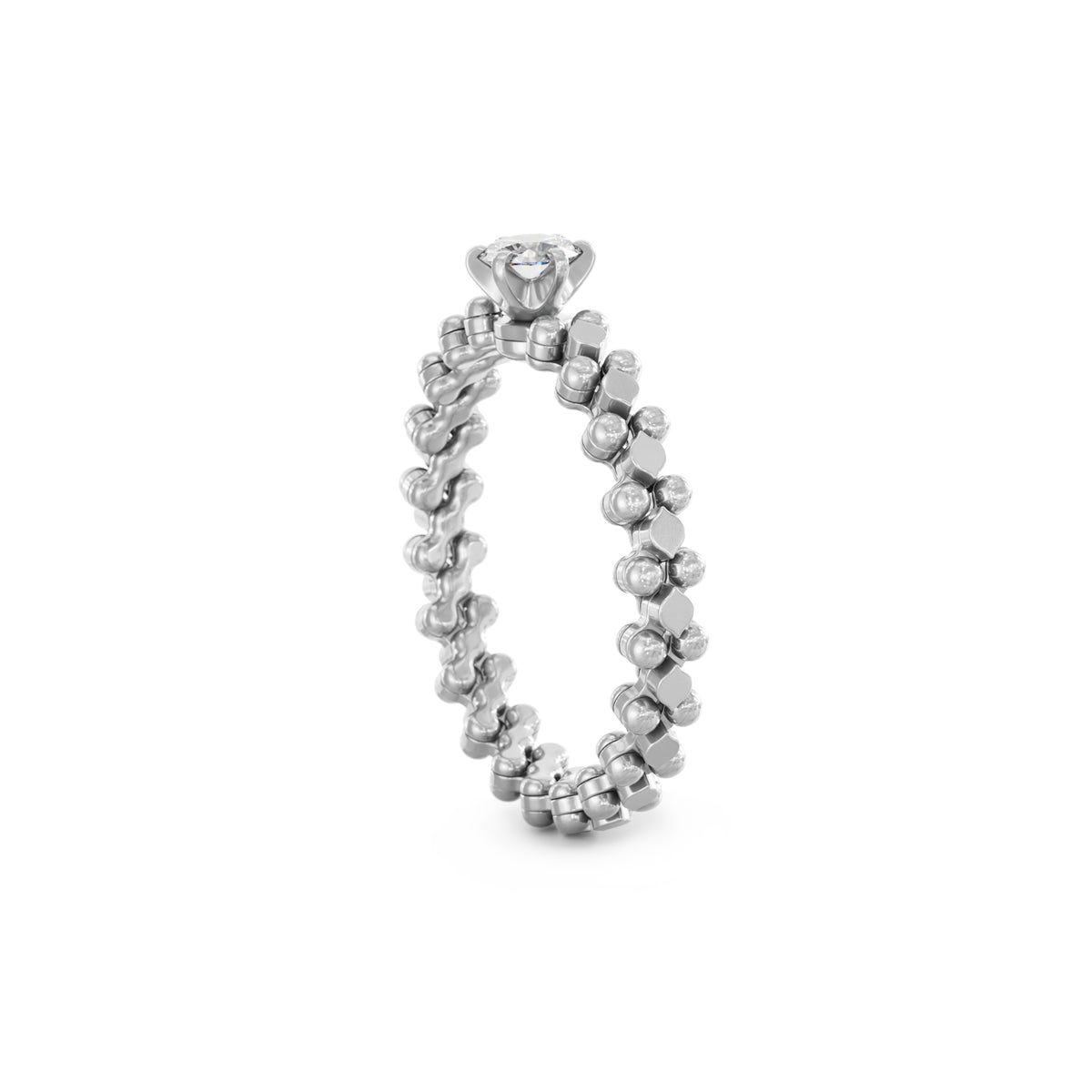 Serafino Consoli Brevetto Solitaire Multi-Size Ring - RMS SL WD 050 3N2 WG (WG) aus Weißgold mit Diamant