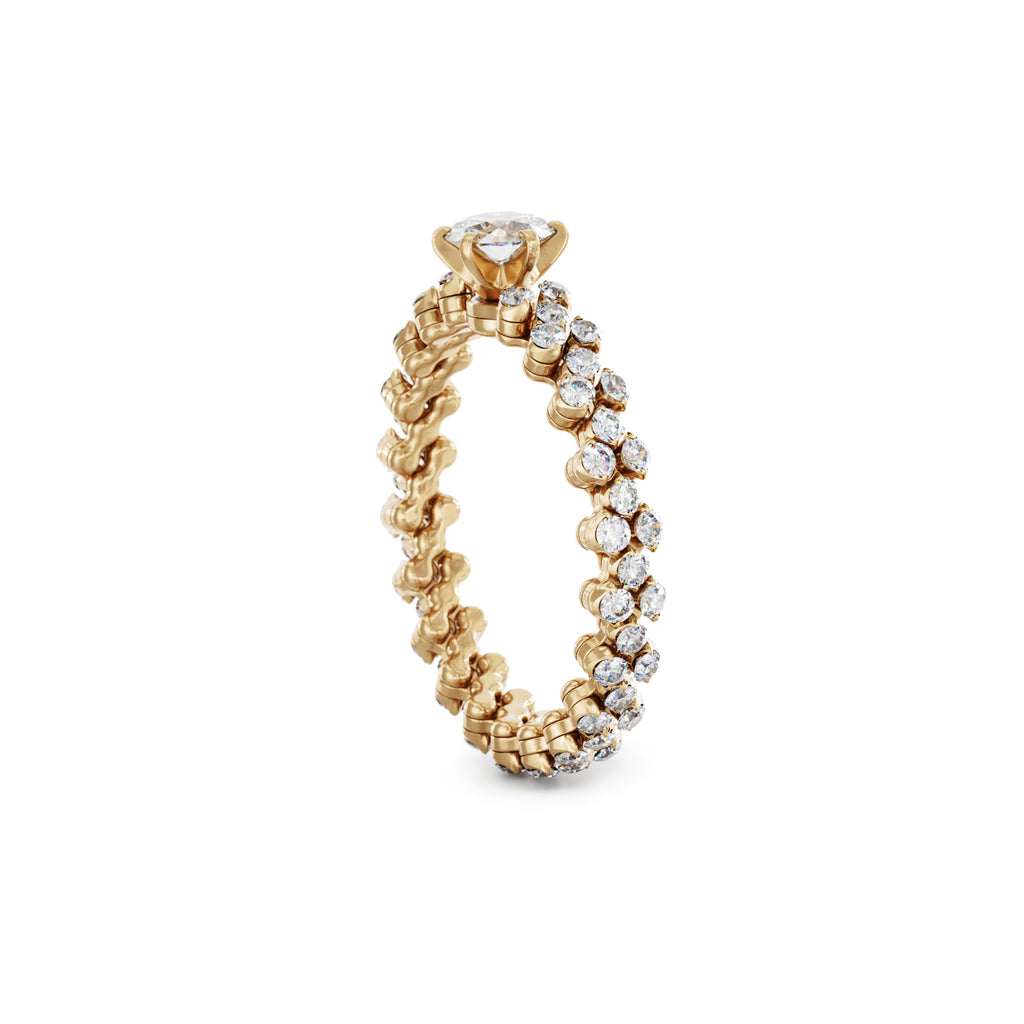 Serafino Consoli Brevetto Solitaire Multi-Size Ring - RMS SL WD 075 3F2 RG WD (WD) aus Roségold mit Diamant
