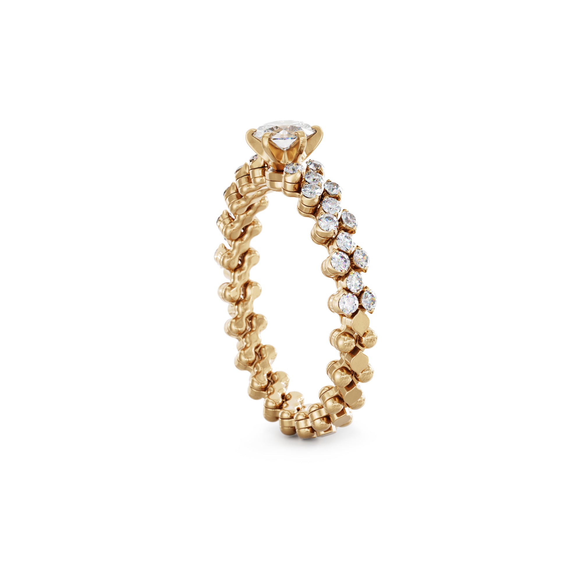 Serafino Consoli Brevetto Solitaire Multi-Size Ring - RMS SL WD 075 3H2 RG WD (WD) aus Roségold mit Diamant