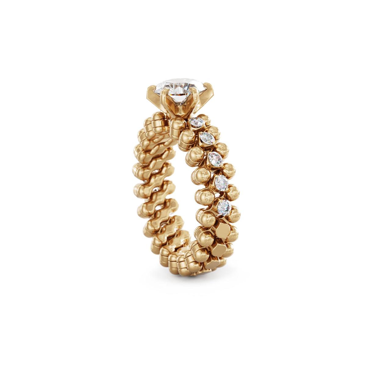 Serafino Consoli Brevetto Solitaire Multi-Size Ring - RMS SL WD 075 3HM2 RG WD (WD) aus Roségold mit Diamant