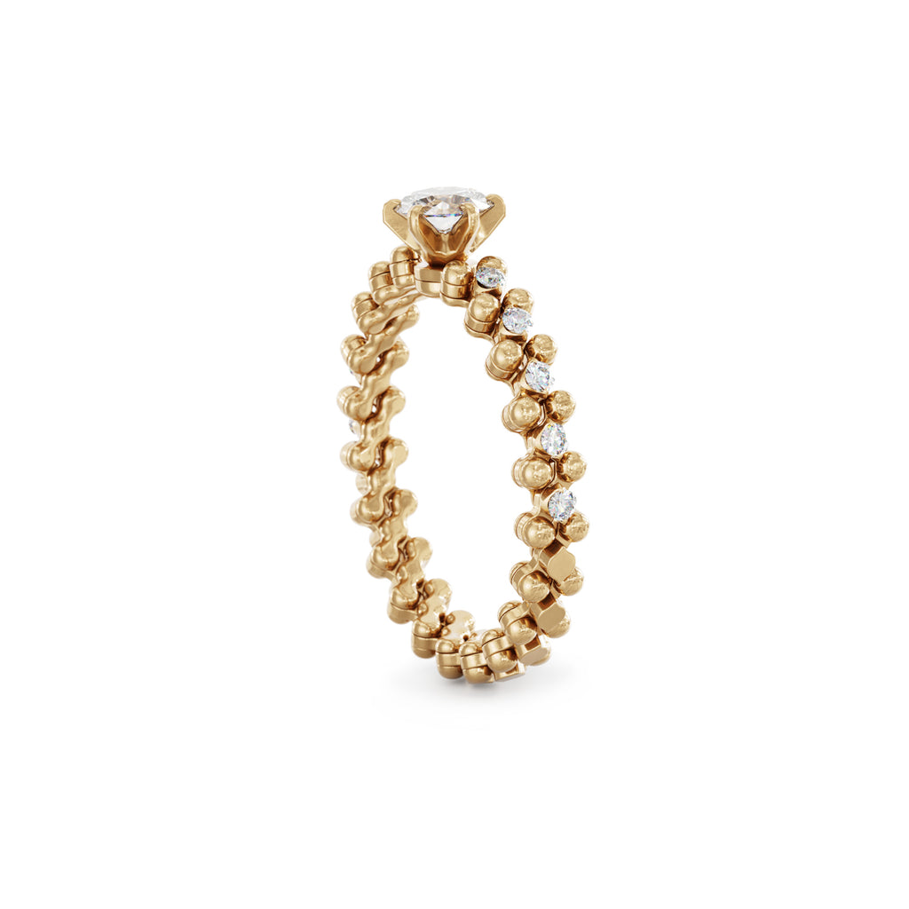 Serafino Consoli Brevetto Solitaire Multi-Size Ring - RMS SL WD 075 3HM2 RG WD (WD) aus Roségold mit Diamant