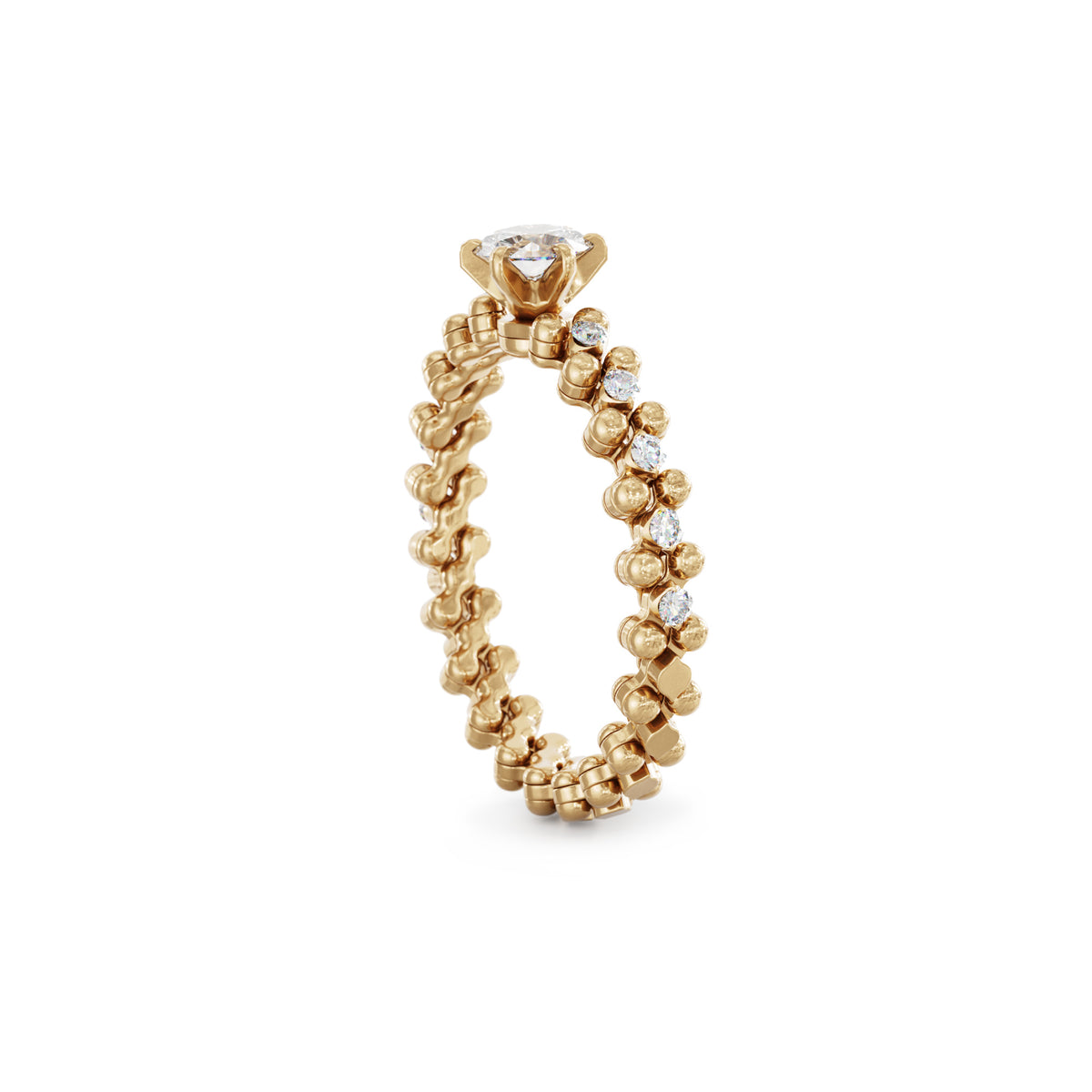 Serafino Consoli Brevetto Solitaire Multi-Size Ring - RMS SL WD 075 3HM2 RG WD (WD) aus Roségold mit Diamant