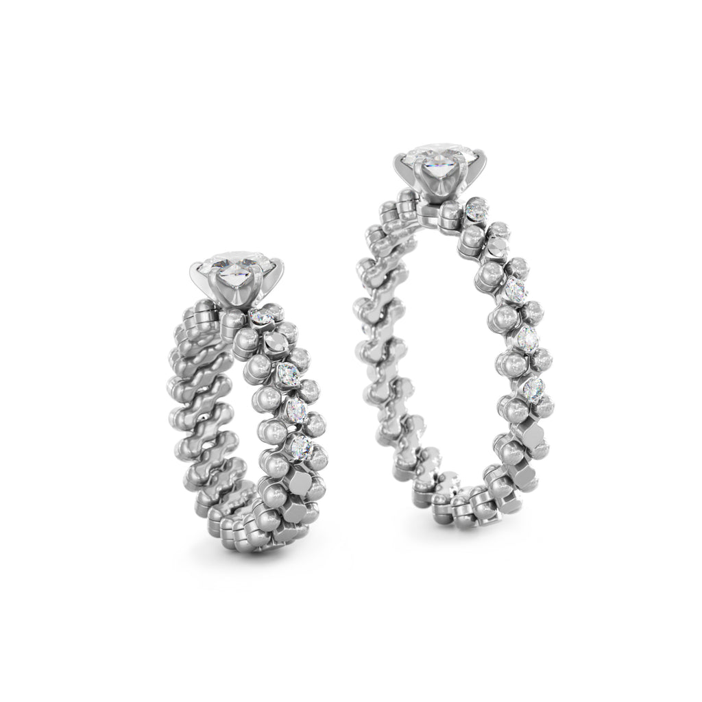 Serafino Consoli Brevetto Solitaire Multi-Size Ring - RMS SL WD 075 3HM2 WG WD (WD) aus Weißgold mit Diamant