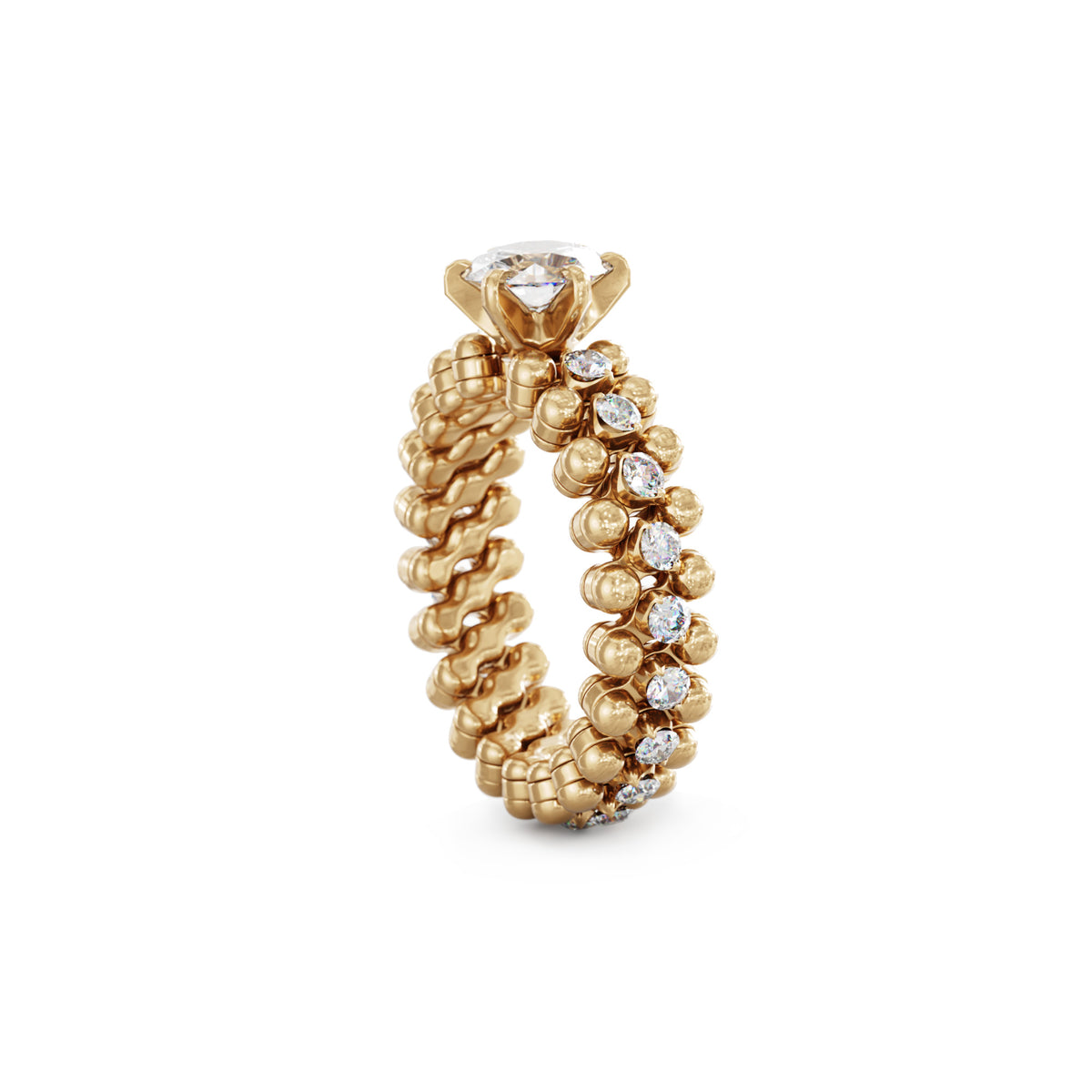 Serafino Consoli Brevetto Solitaire Multi-Size Ring - RMS SL WD 075 3M2 RG WD (WD) aus Roségold mit Diamant