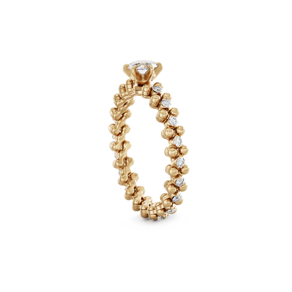 Serafino Consoli Brevetto Solitaire Multi-Size Ring - RMS SL WD 075 3M2 RG WD (WD) aus Roségold mit Diamant