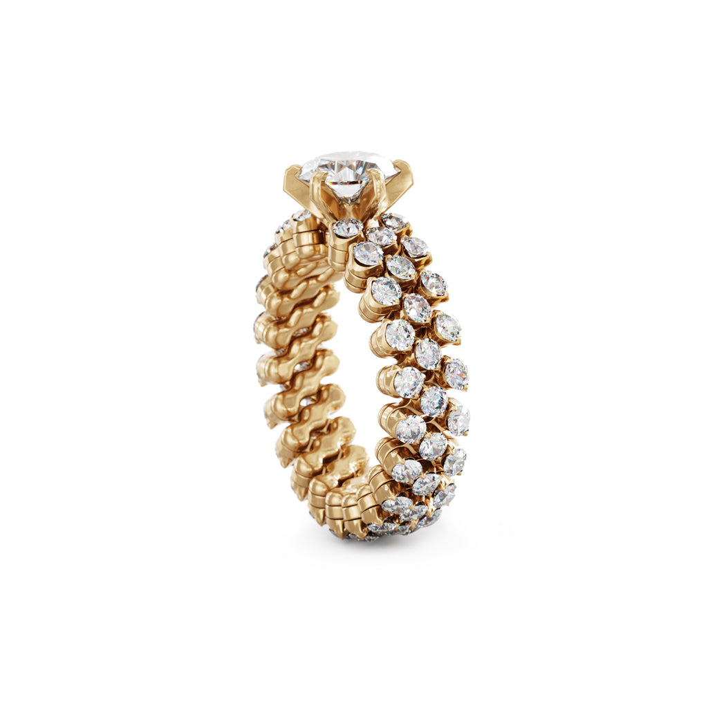 Serafino Consoli Brevetto Solitaire Multi-Size Ring - RMS SL WD 100 3F2 RG WD (WD) aus Roségold mit Diamant