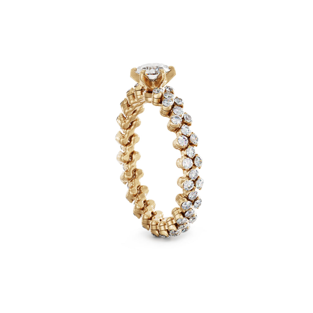 Serafino Consoli Brevetto Solitaire Multi-Size Ring - RMS SL WD 100 3F2 RG WD (WD) aus Roségold mit Diamant