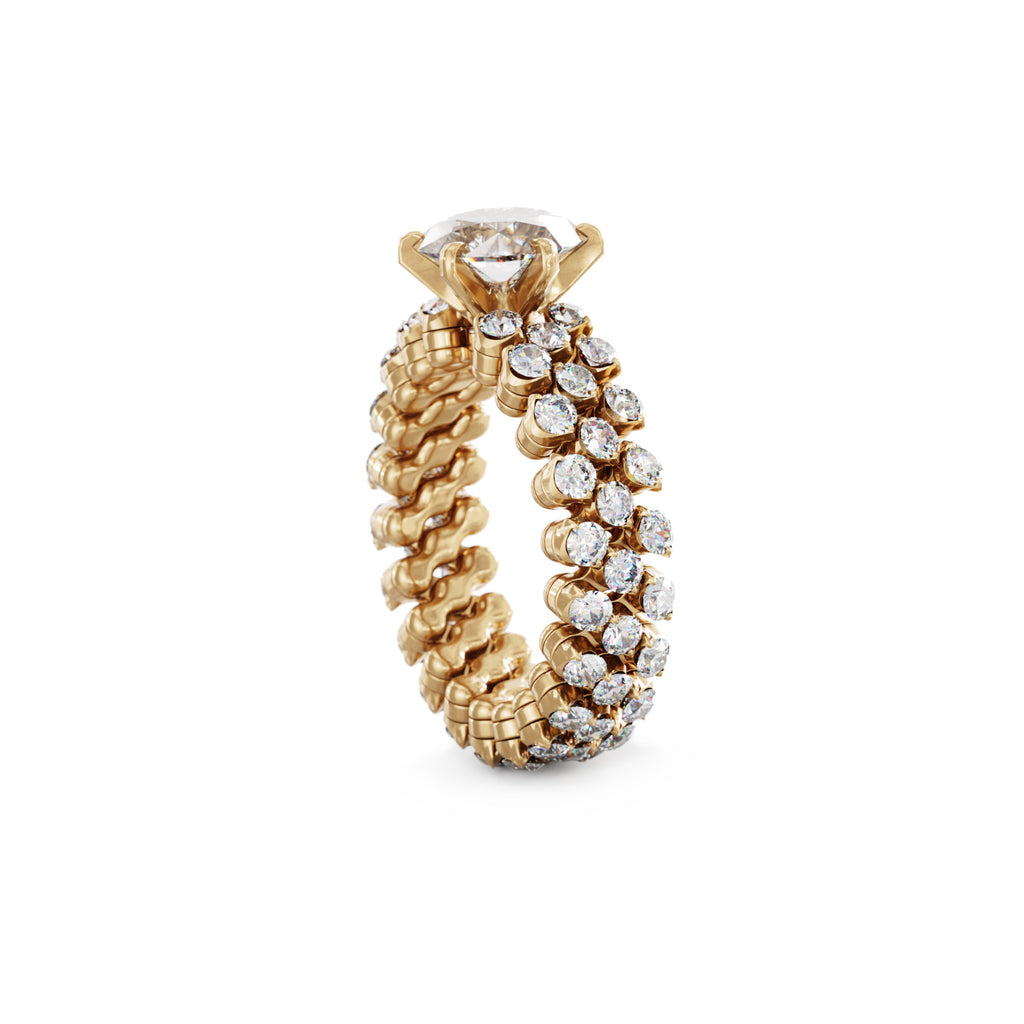Serafino Consoli Brevetto Solitaire Multi-Size Ring - RMS SL WD 125 3F2 RG WD (WD) aus Roségold mit Diamant