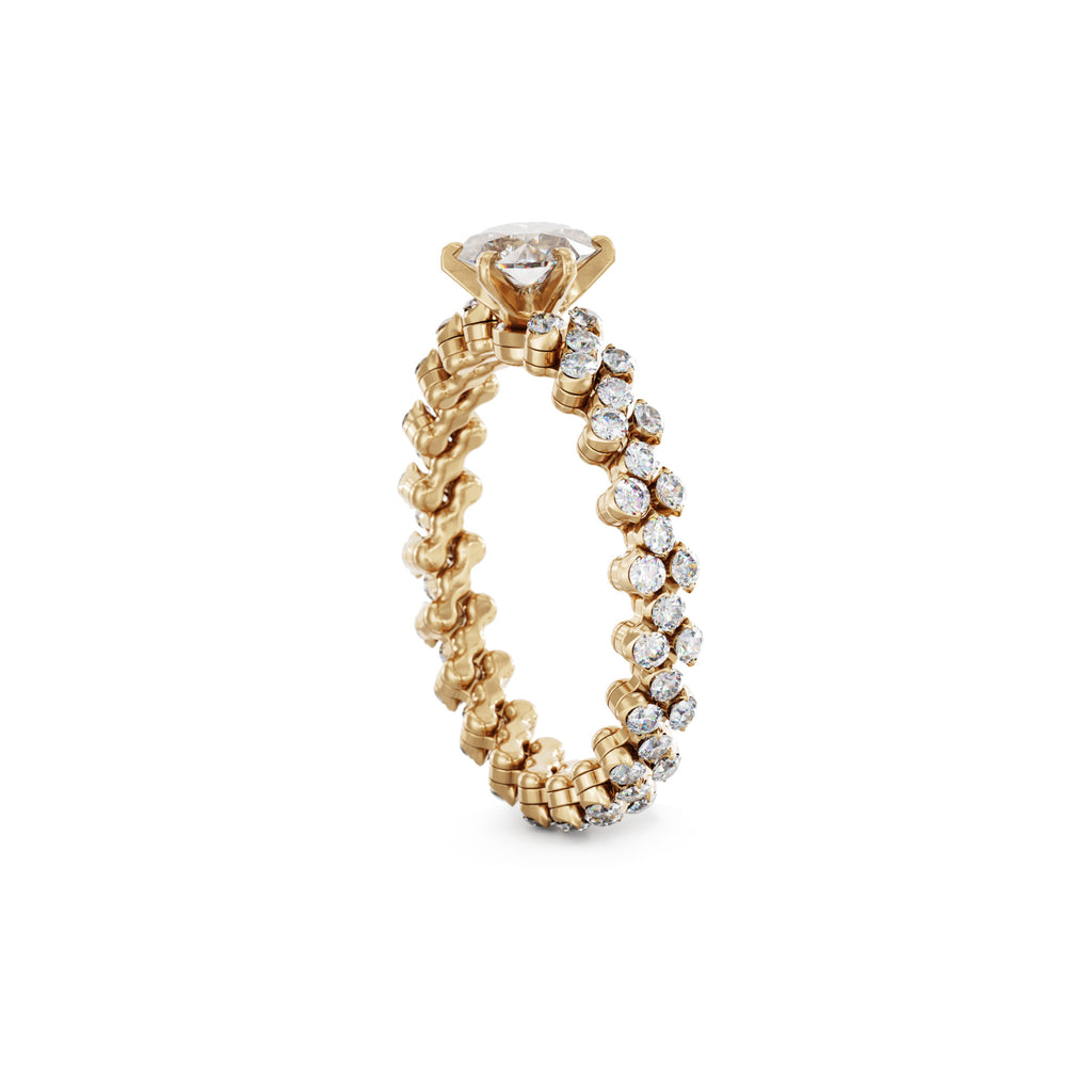 Serafino Consoli Brevetto Solitaire Multi-Size Ring - RMS SL WD 125 3F2 RG WD (WD) aus Roségold mit Diamant