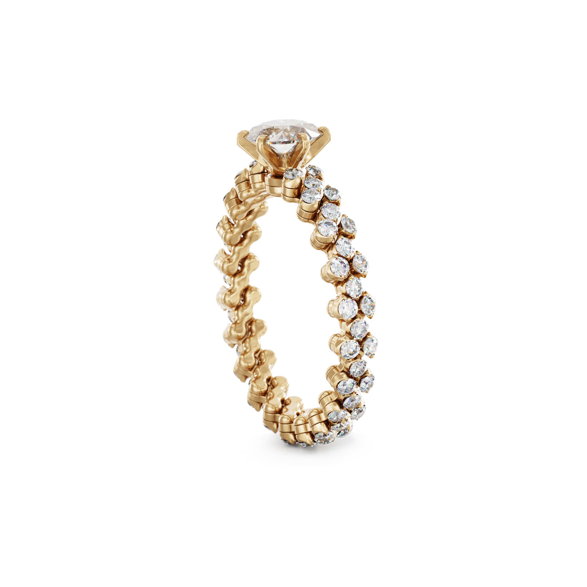 Serafino Consoli Brevetto Solitaire Multi-Size Ring - RMS SL WD 125 3F2 RG WD (WD) aus Roségold mit Diamant