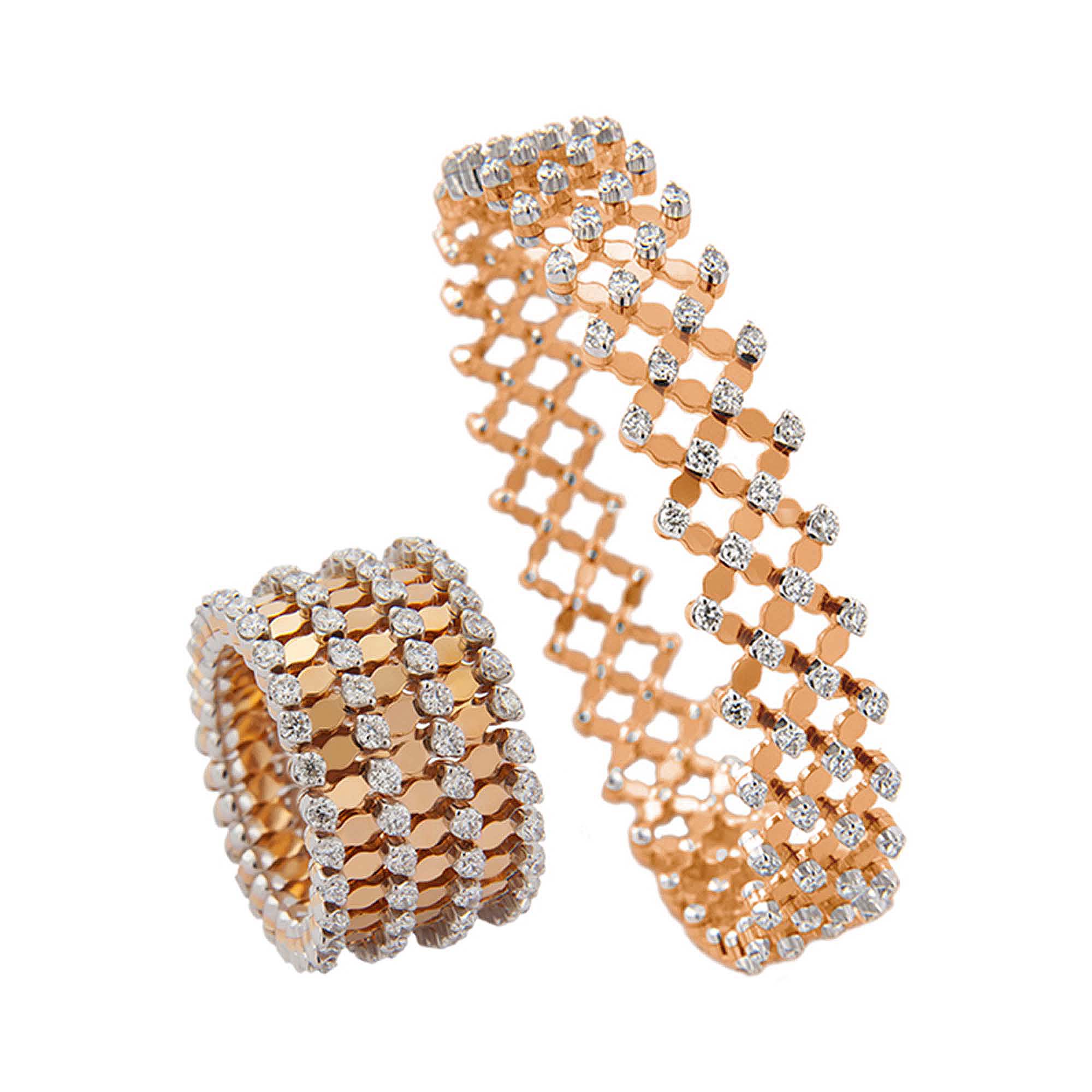 Serafino Consoli Serafino Multi-Size-Ring und Armband - S.RB 7F2 RG WD (WD) aus Roségold mit Diamant