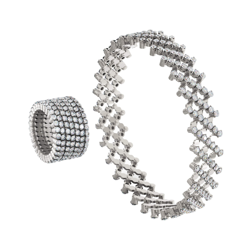 Serafino Consoli Serafino Multi-Size-Ring und Armband - S.RB 7F2 WG WD (WD) aus Weißgold mit Diamant