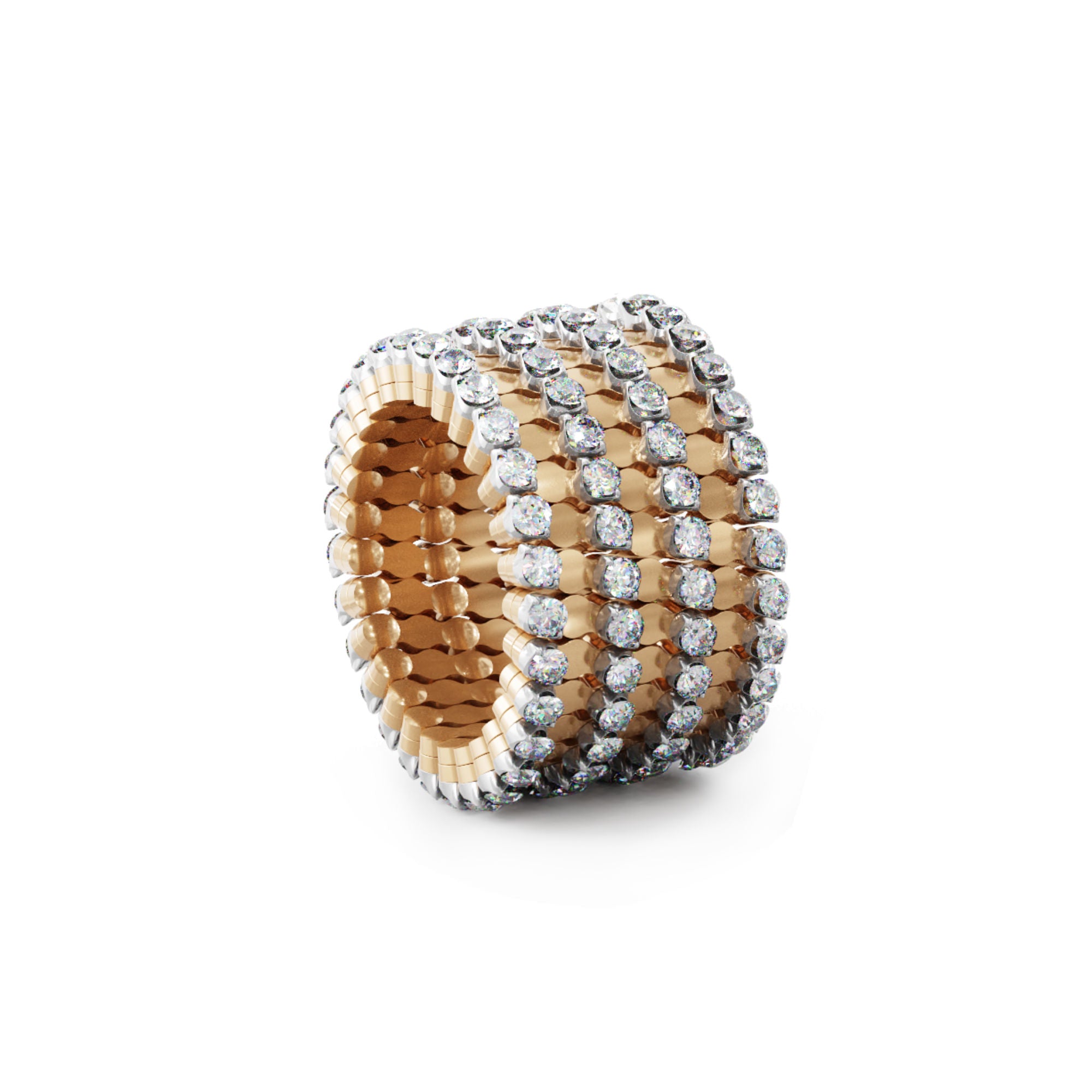 Serafino Consoli Serafino Multi-Size-Ring und Armband - S.RB A-7F2 RWG WD (WD) aus Bicolor-Gold mit Diamant