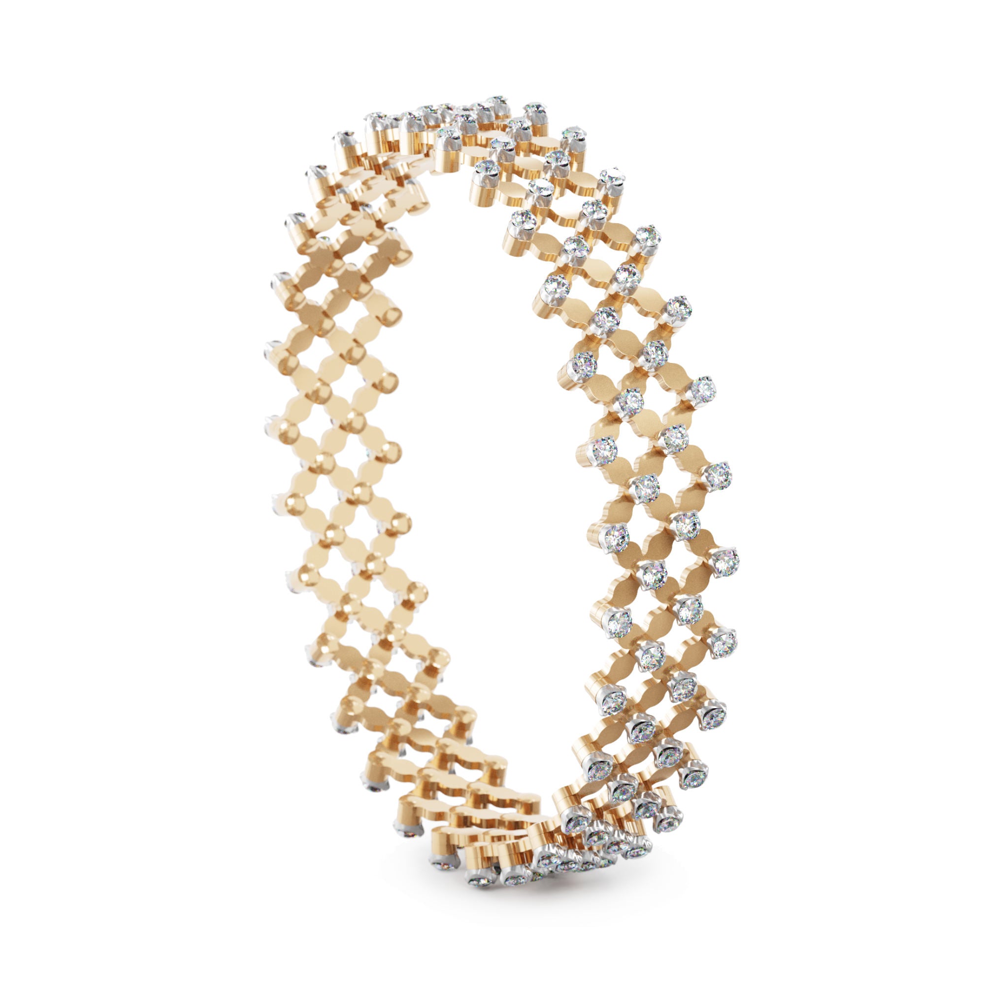 Serafino Consoli Serafino Multi-Size-Ring und Armband - S.RB A-7F2 RWG WD (WD) aus Bicolor-Gold mit Diamant