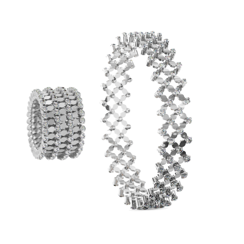Serafino Consoli Serafino Multi-Size Ring und Armband - S.RB A-7F2 WG WD (WD) aus Weißgold mit Diamant