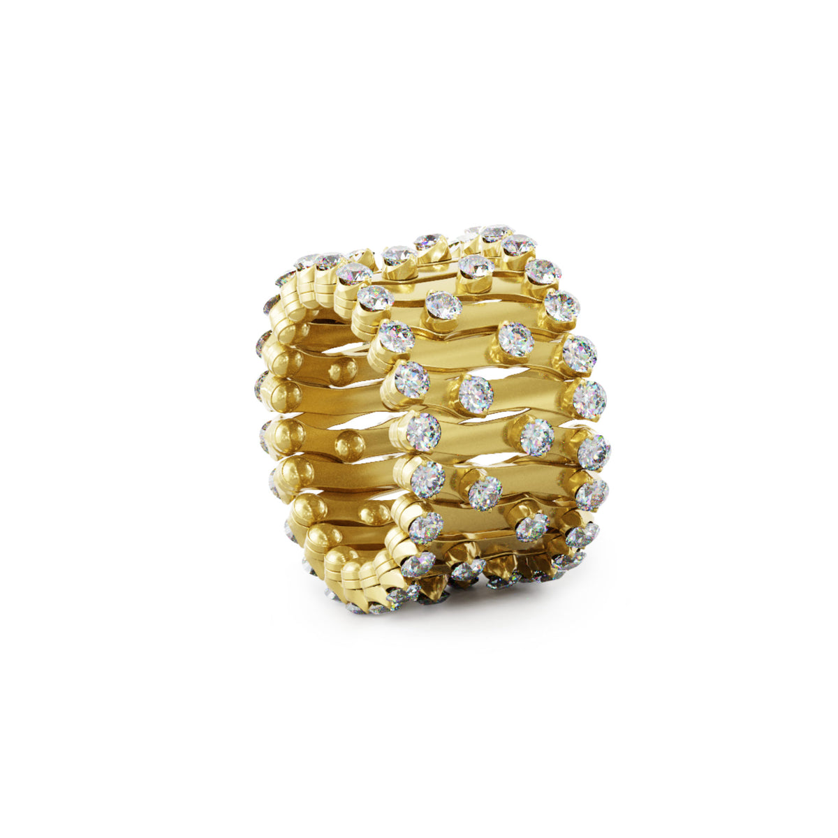 Serafino Consoli Serafino Multi-Size Ring und Armreif - S.RB 1492 F4 YG WD (WD) aus Gelbgold mit Diamant
