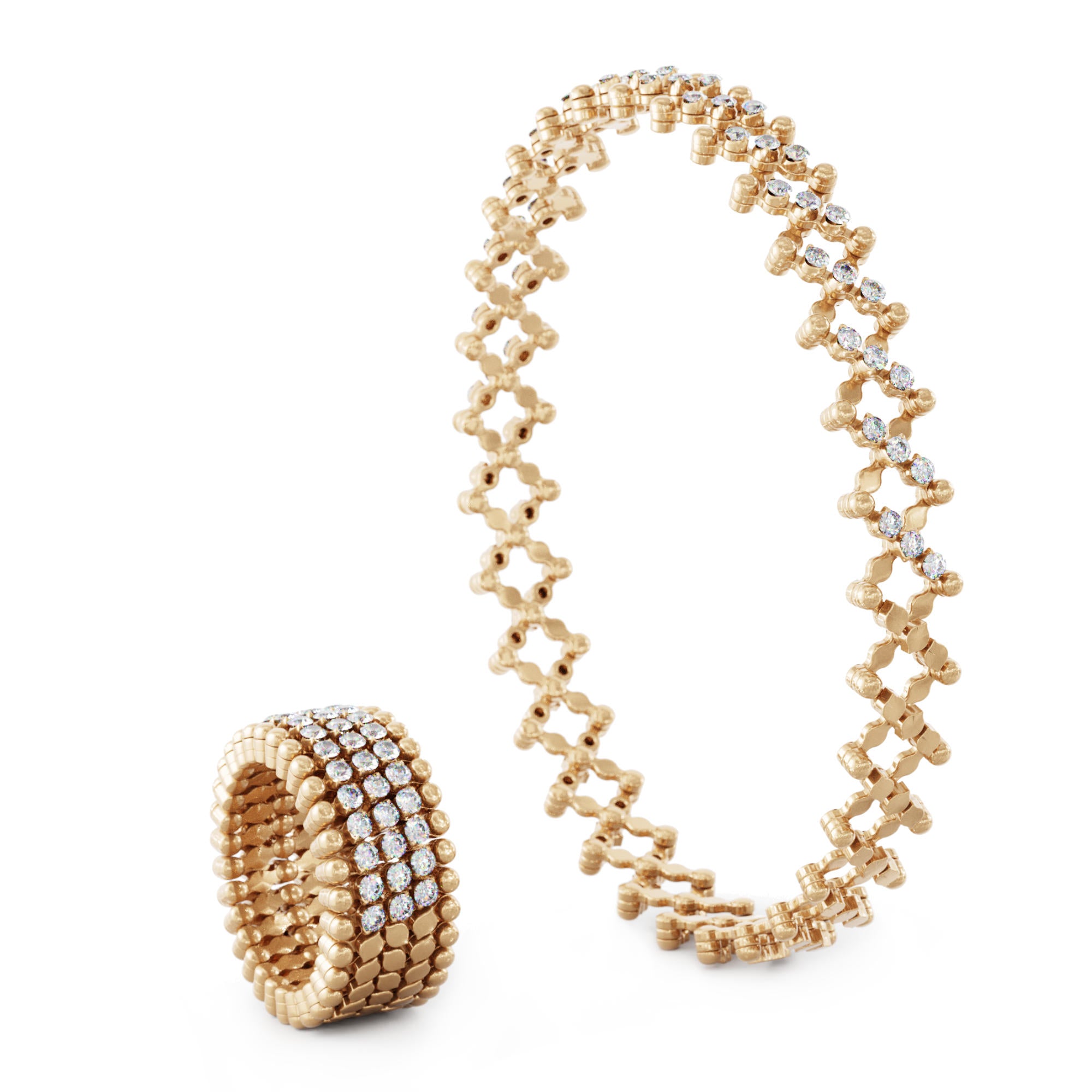 Serafino Consoli Serafino Multi-Size Ring und Armreif - S.RB 5HM2 RG WD (WD) aus Roségold mit Diamant