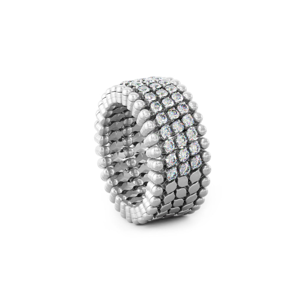 Serafino Consoli Serafino Multi-Size Ring und Armreif - S.RB 5HM2 WG WD (WD) aus Weißgold mit Diamant