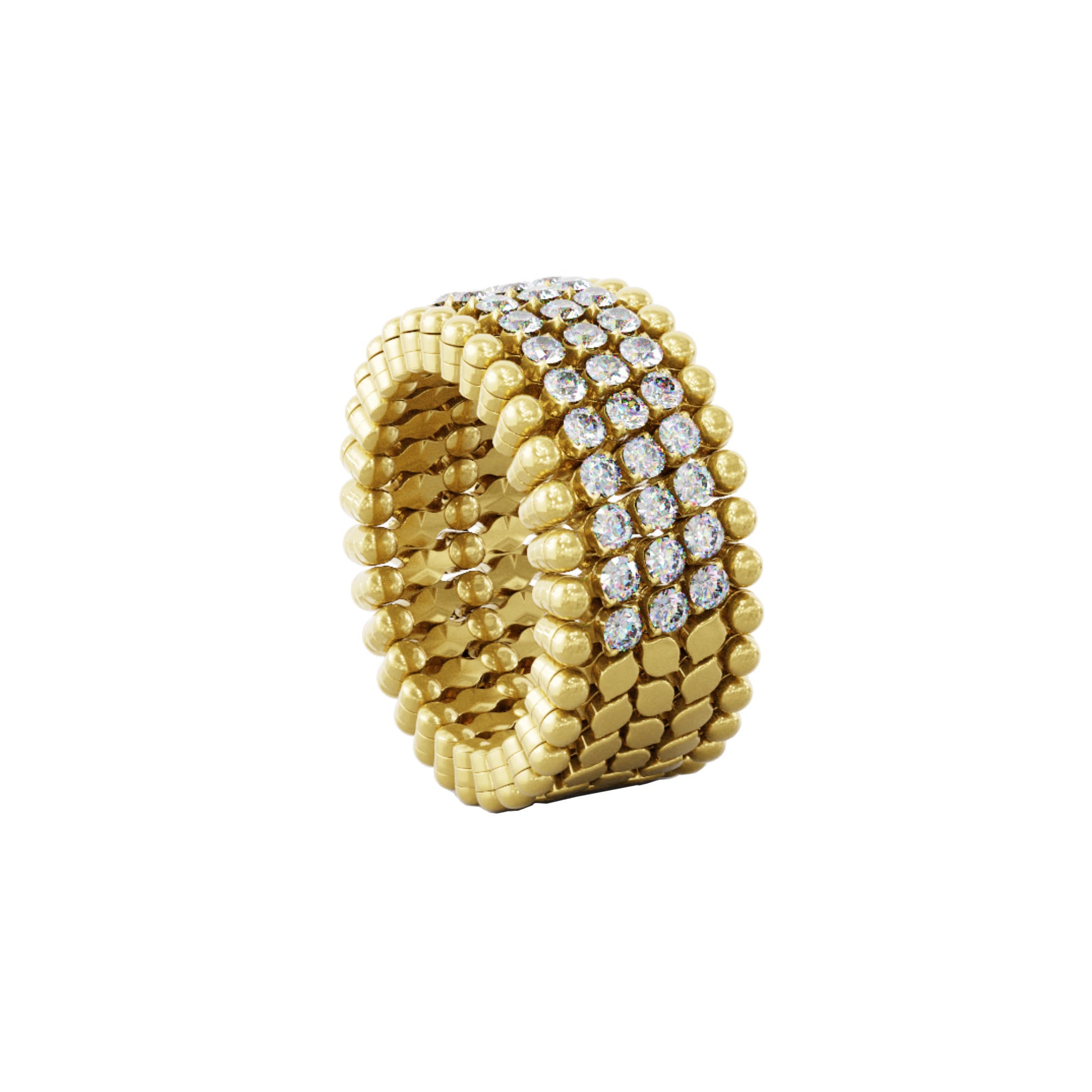 Serafino Multi-Size Ring und Armreif, Gelbgold • Diamant von Serafino Consoli (S.RB 5HM2 YG WD)
