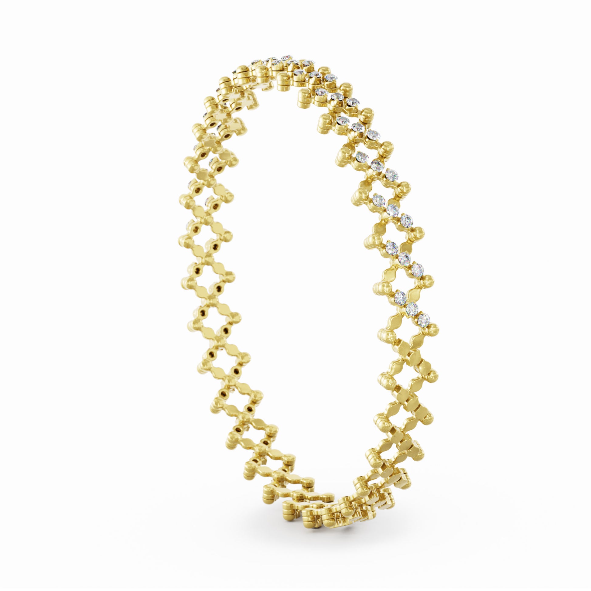 Serafino Multi-Size Ring und Armreif, Gelbgold • Diamant von Serafino Consoli (S.RB 5HM2 YG WD)