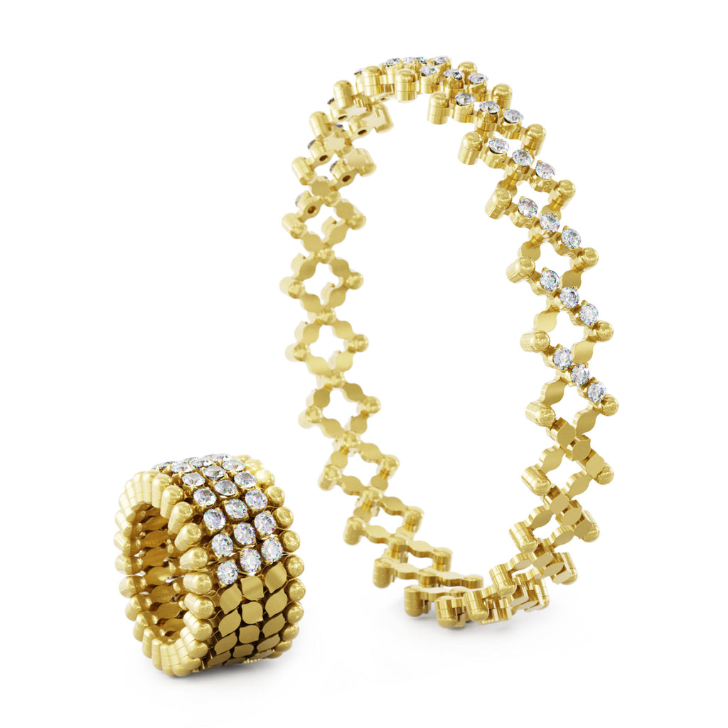 Serafino Consoli Serafino Multi-Size Ring und Armreif - S.RB 5HM4 YG WD (WD) aus Gelbgold mit Diamant