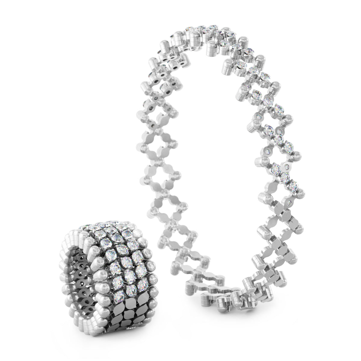 Serafino Consoli Serafino Multi-Size Ring und Armreif - S.RB 5HMI4 WG WD (WD) aus Weißgold mit Diamant