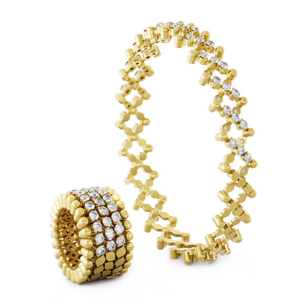 Serafino Consoli Serafino Multi-Size Ring und Armreif - S.RB 5HMI4 YG WD (WD) aus Gelbgold mit Diamant