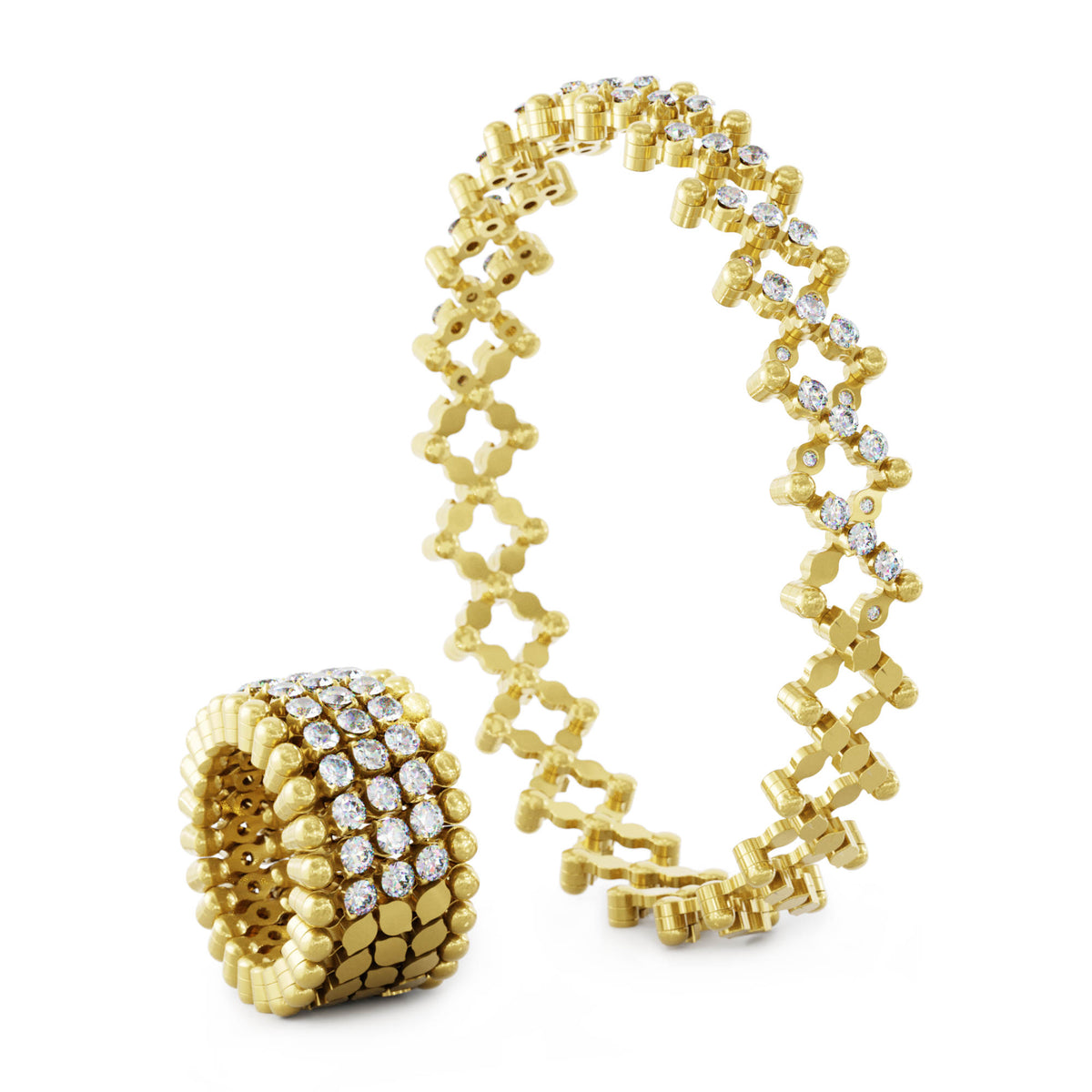 Serafino Consoli Serafino Multi-Size Ring und Armreif - S.RB 5HMI4 YG WD (WD) aus Gelbgold mit Diamant