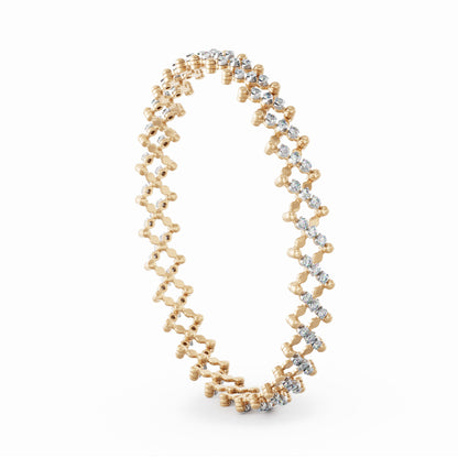 Serafino Multi-Size Ring und Armreif, Bicolor-Gold • Diamant von Serafino Consoli (S.RB 5M2 RWG WD)