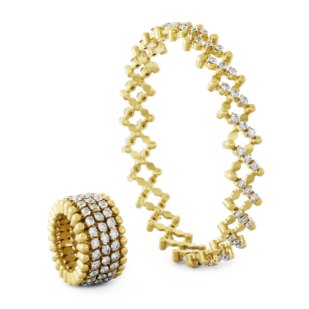 Serafino Consoli Serafino Multi-Size Ring und Armreif - S.RB 5M4 YG WD (WD) aus Gelbgold mit Diamant