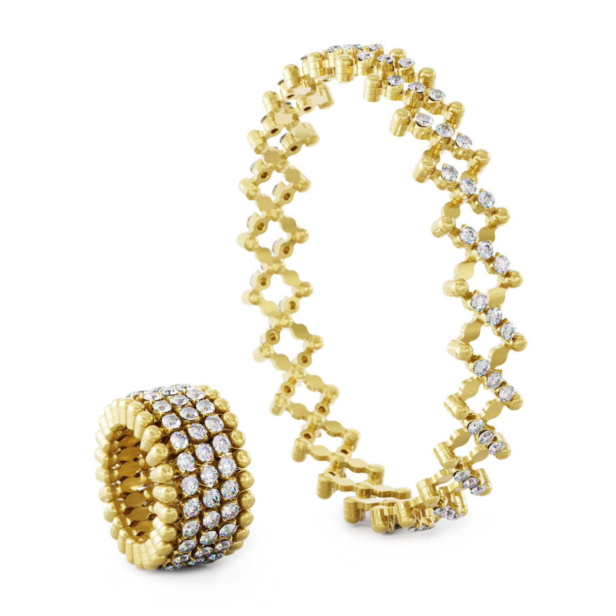 Serafino Consoli Serafino Multi-Size Ring und Armreif - S.RB 5M4 YG WD (WD) aus Gelbgold mit Diamant
