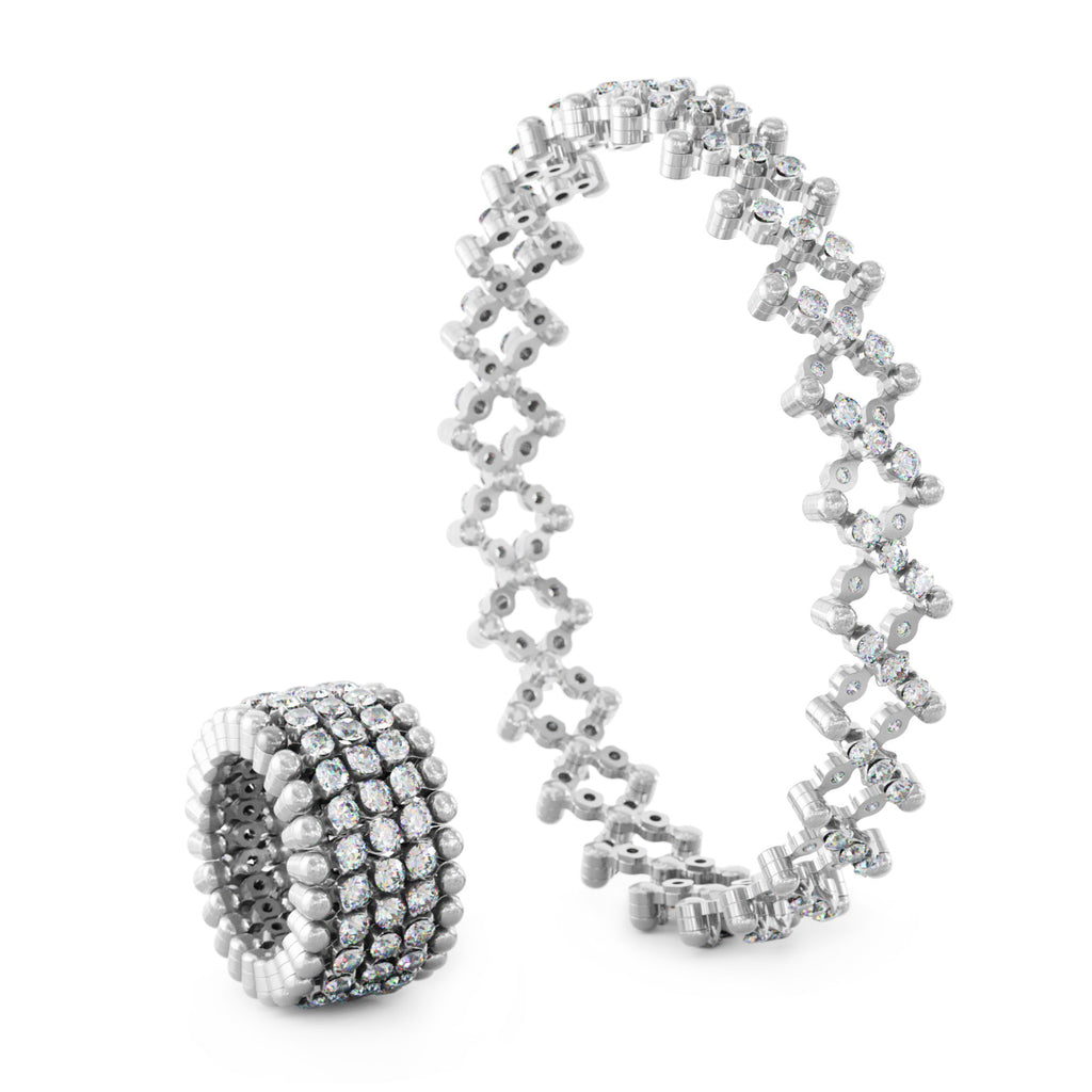 Serafino Consoli Serafino Multi-Size Ring und Armreif - S.RB 5MI4 WG WD (WD) aus Weißgold mit Diamant