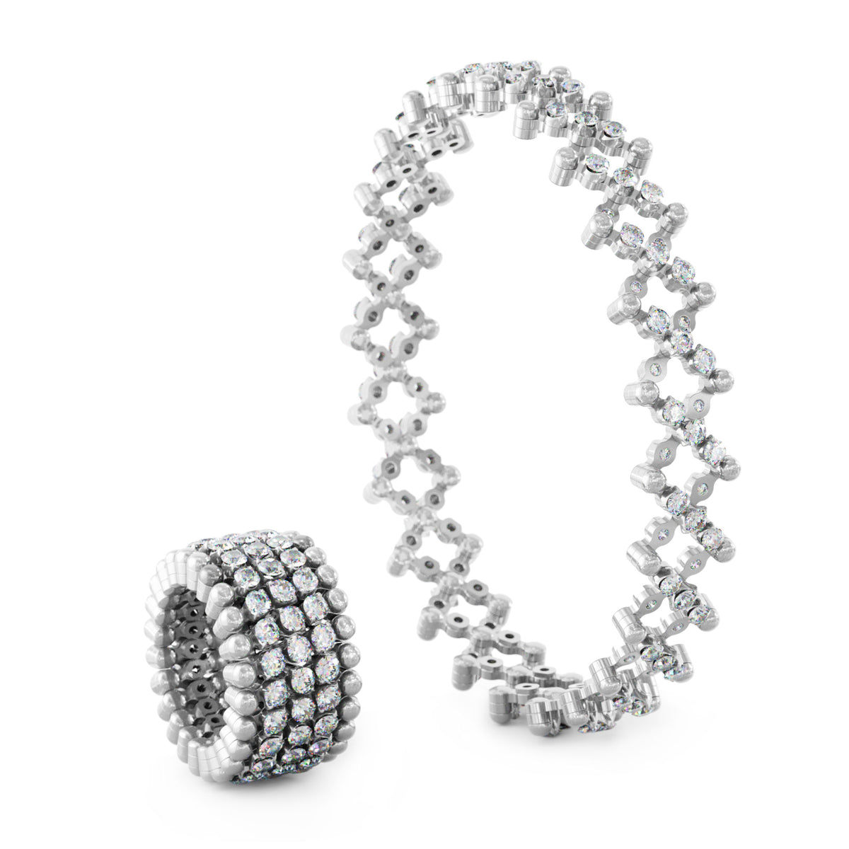 Serafino Consoli Serafino Multi-Size Ring und Armreif - S.RB 5MI4 WG WD (WD) aus Weißgold mit Diamant