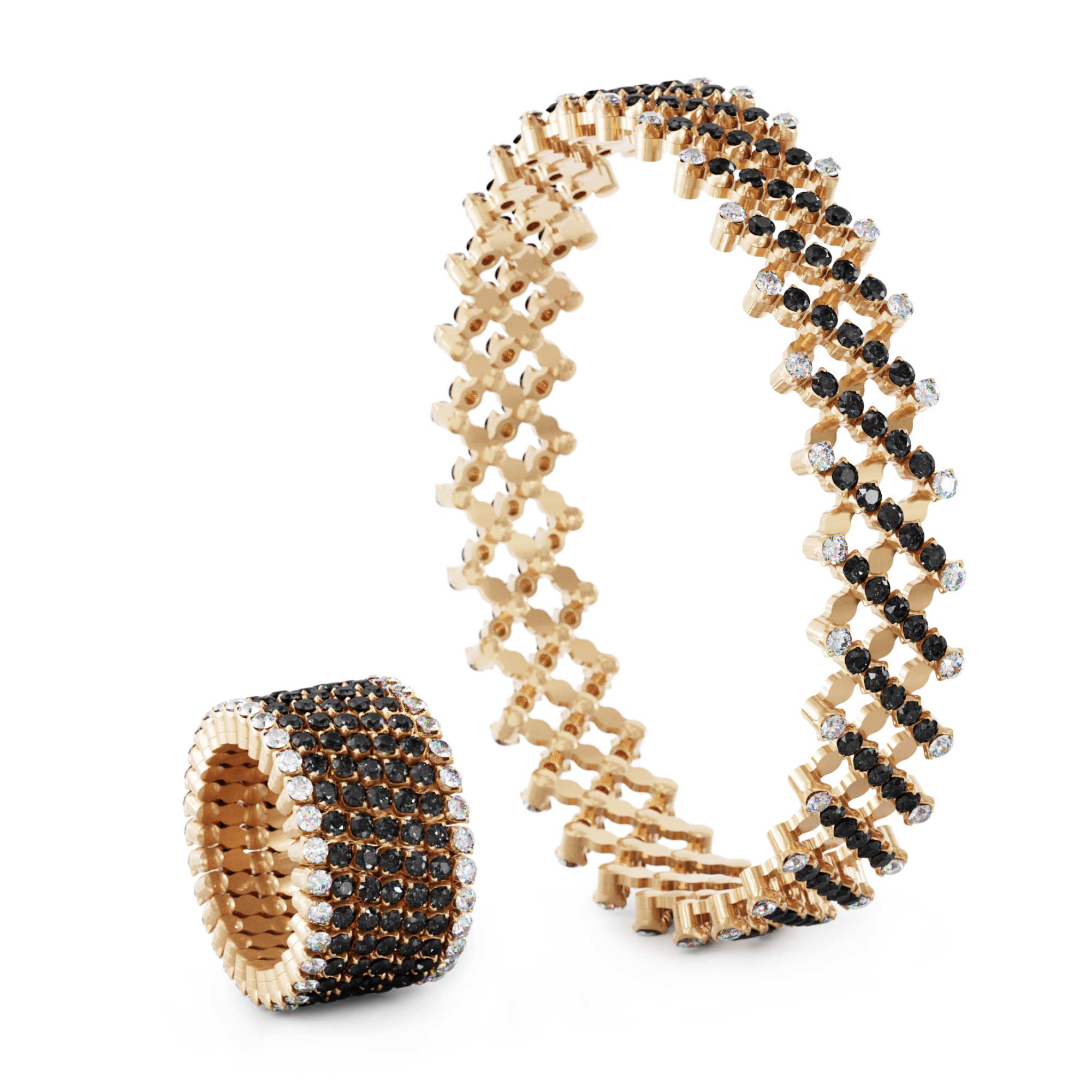 Serafino Consoli Serafino Multi-Size Ring und Armreif - S.RB 7F2 RG WD BD (BD) aus Roségold mit Diamant