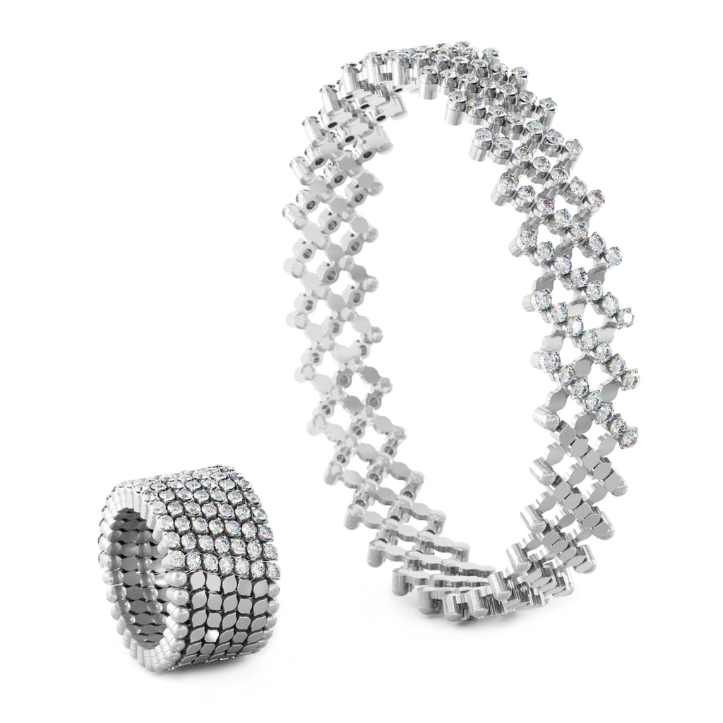 Serafino Consoli Serafino Multi-Size Ring und Armreif - S.RB 7H2 WG WD (WD) aus Weißgold mit Diamant