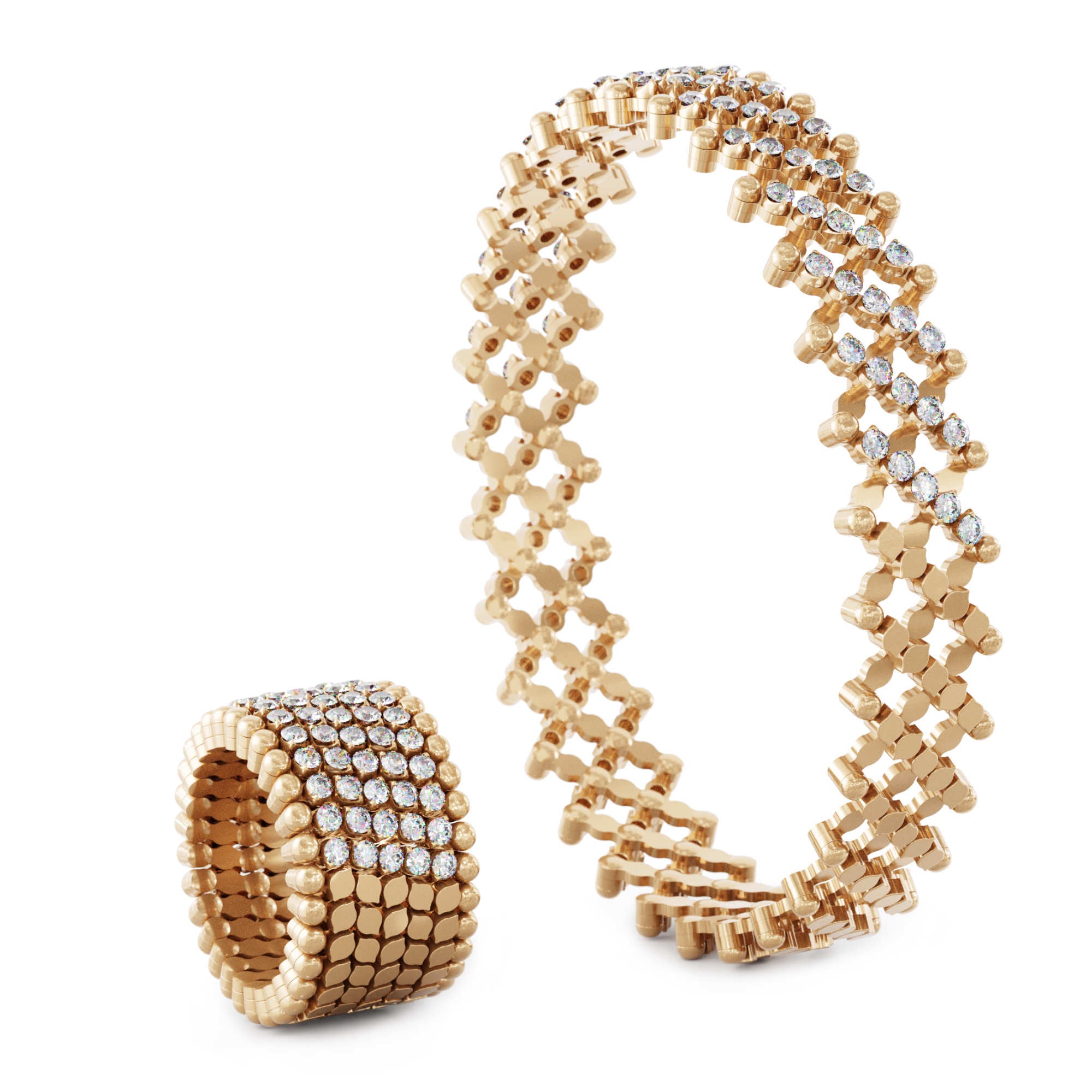 Serafino Consoli Serafino Multi-Size Ring und Armreif - S.RB 7HM2 RG WD (WD) aus Roségold mit Diamant